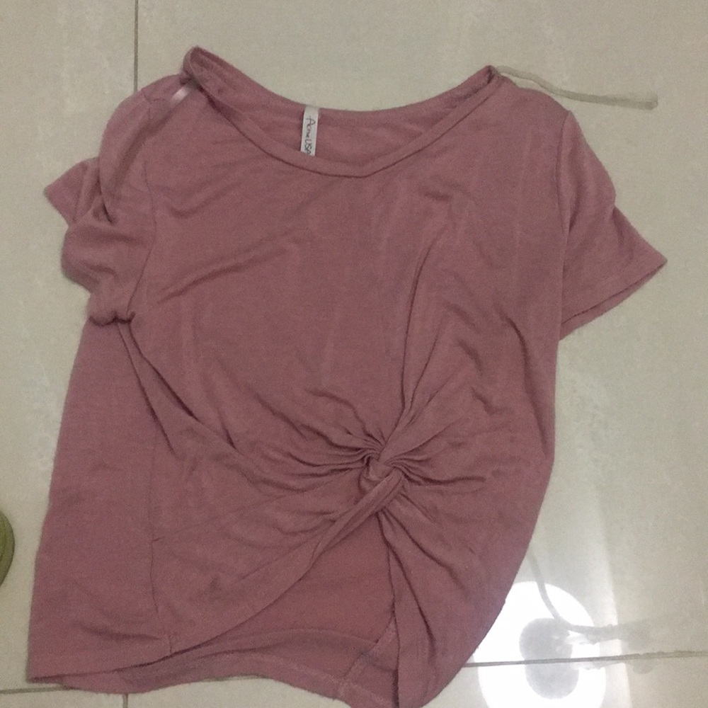 Pink Cropped Shirt